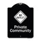 Signmission Designer Series-Private Community With No Outlet Symbol, 24" x 18", BW-1824-9785 A-DES-BW-1824-9785 - alternate 1
